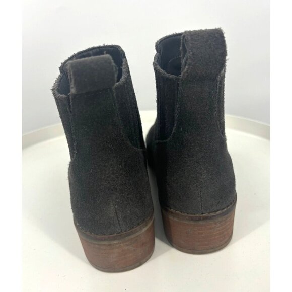 Dolce Vita Terra Charcoal Gray Suede Booties 9 - Picture 4 of 5
